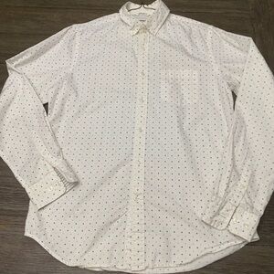 Express White Casual Button Down Shirt